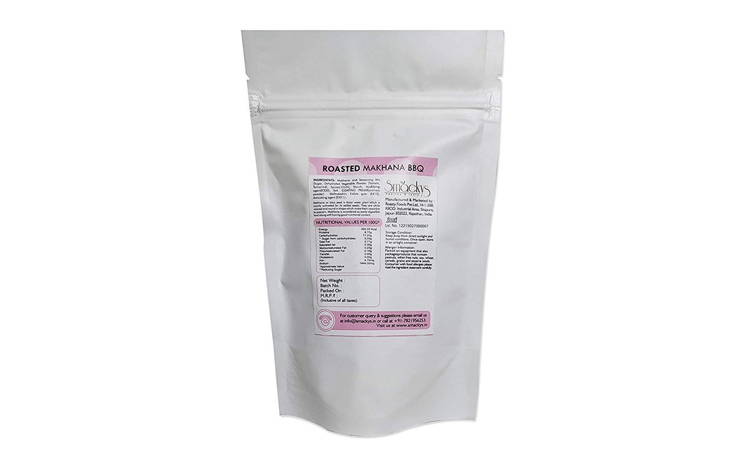 Smackys Roasted Makhana BBQ    Pack  127 grams